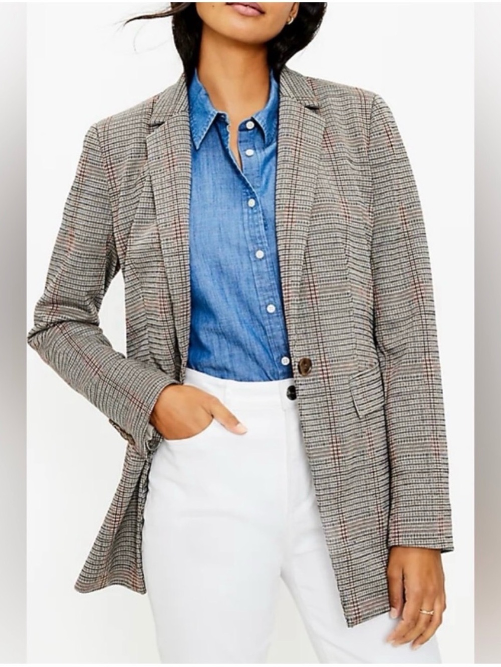 NWT Loft-Plaid Houndstooth
Boyfriend Blazer Sz 4